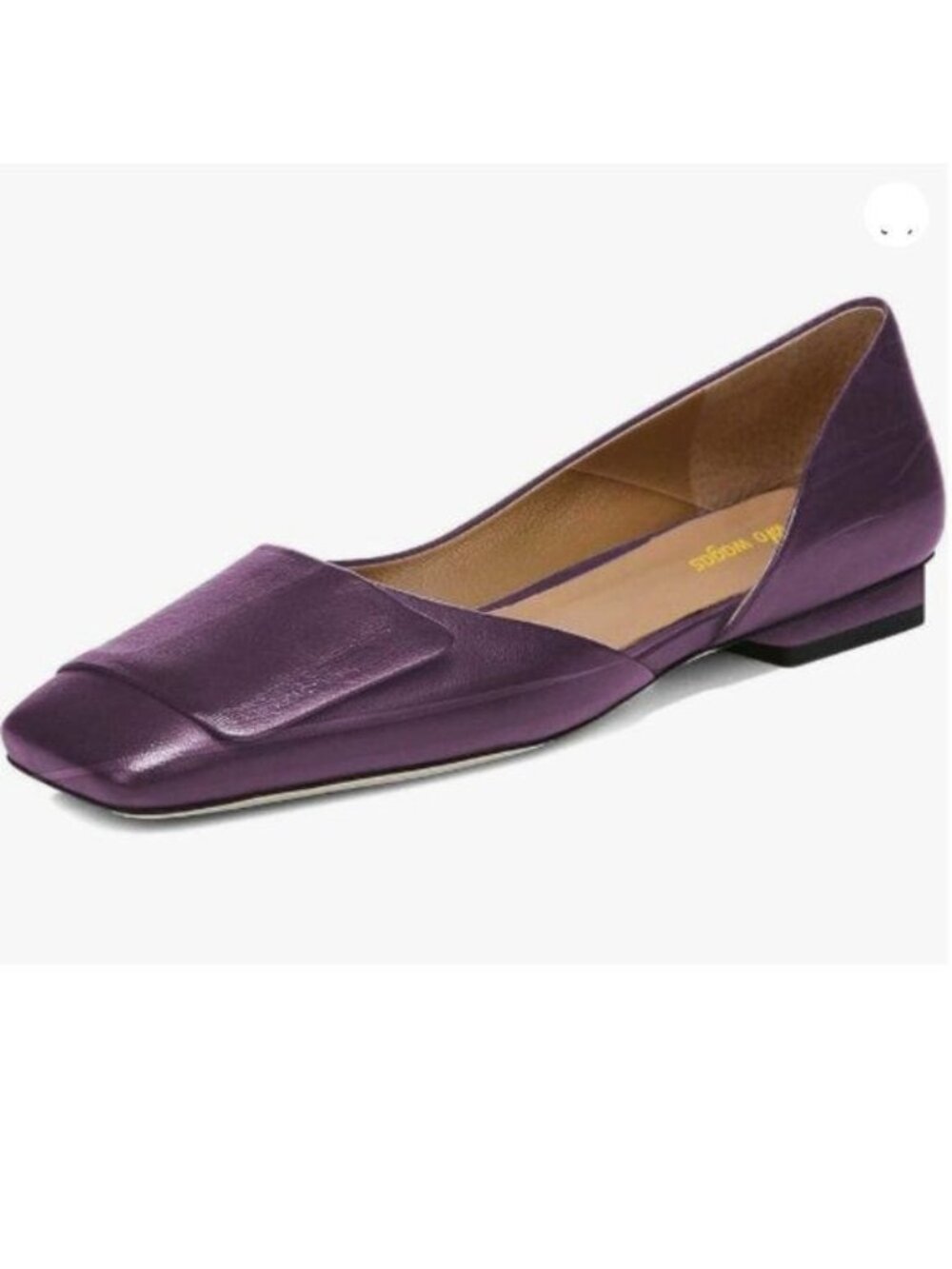 Womens Fashion Pumps Side Cut Ballet Flats Block Low Heels Square Toe ,Purple